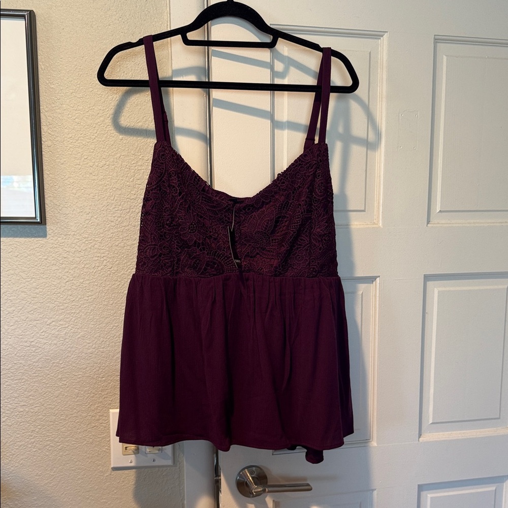 Torrid Burgundy Lace Camisole